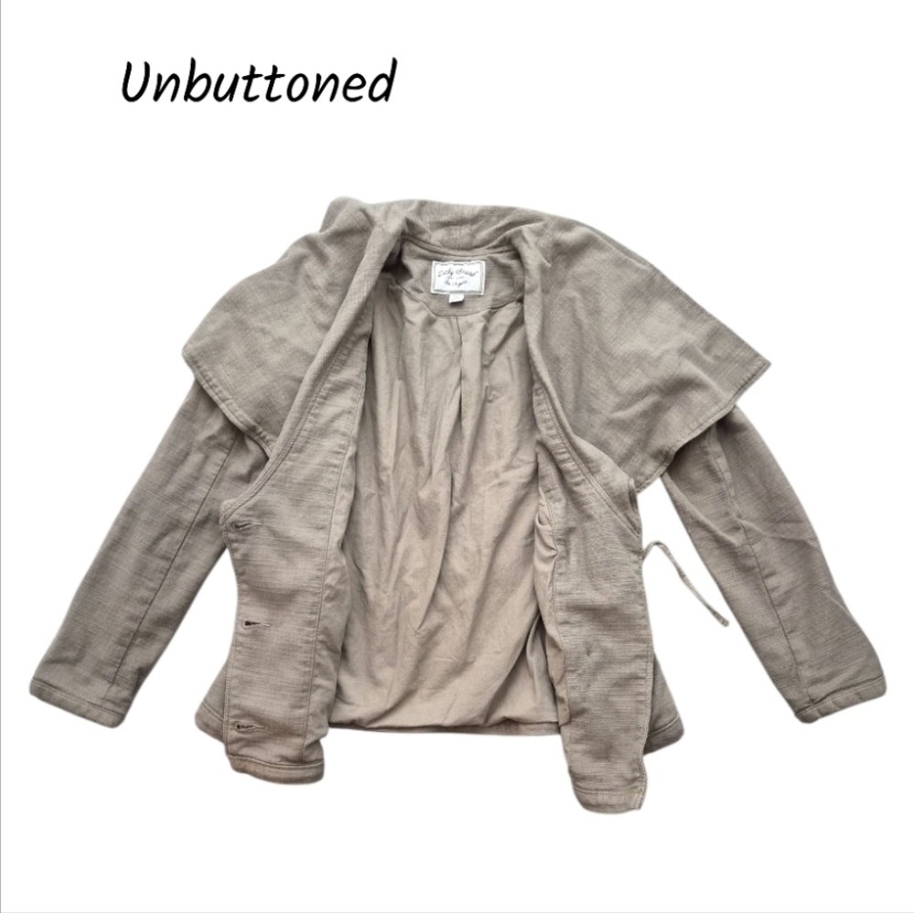 Soft Utility Waterfall Collar Jacket XS – Neutral Layer, Capsule Wardrobe, Moder - Picture 4 of 6